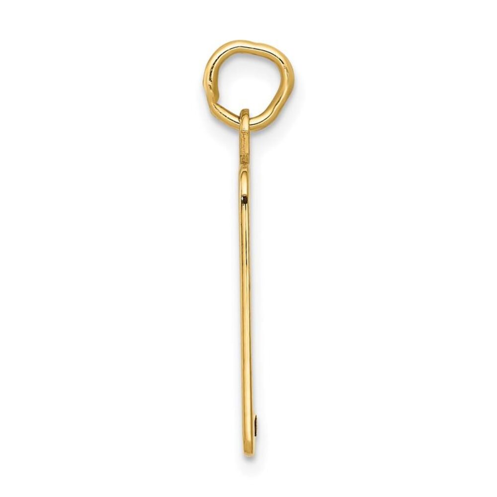 14k Yellow Gold & Pink Enamel Birth Certificate Charm or Pendant, 18mm - Picture 2 of 5